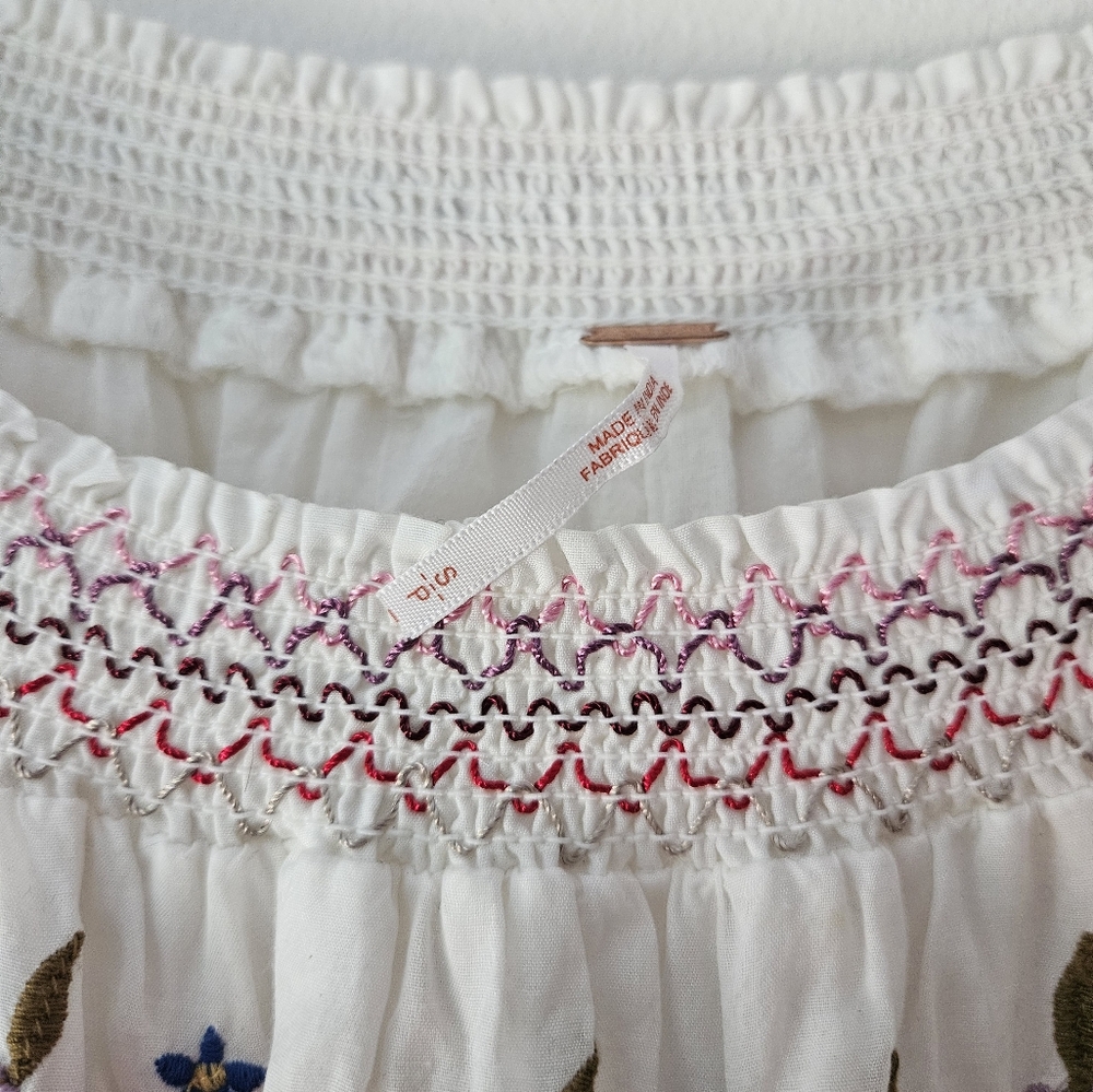 Free People Sunbeam Mini Dress | Embroidered | Size Small - Picture 7 of 7